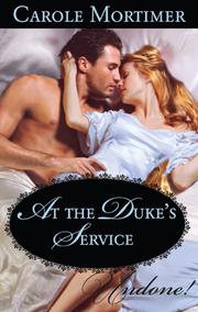 Front cover of At the Duke's Service by Carole Mortimer
