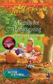 Front cover of A Family for Thanksgiving by Patricia Davids