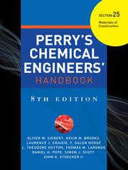 Front cover of Perry's Chemical Engineers' Handbook, Section 25 by Don W Green