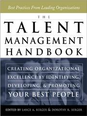 Cover of The Talent Management Handbook by Lance A Berger