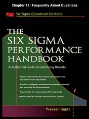Cover of The Six Sigma performance handbook by Praveen Gupta