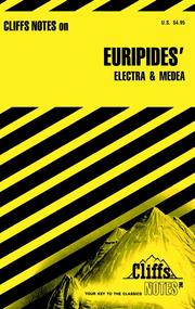 Cover of CliffsNotes on Euripides' Medea & Electra by Robert J Milch