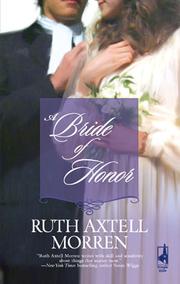 Front cover of A Bride of Honor by Ruth Axtell Morren