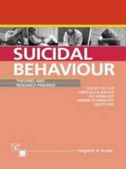 Cover of Suicidal Behaviour by Diego De Leo