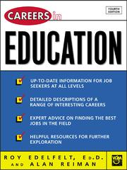 Front cover of Careers in Education by Alan Reiman