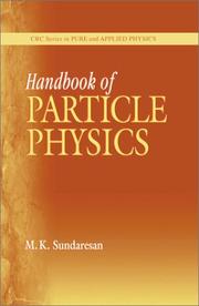 Front cover of Handbook of Particle Physics (Pure and Applied Physics) by M.K. Sundaresan