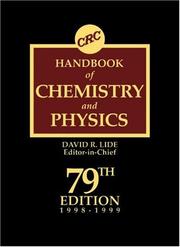 Cover of CRC Handbook of Chemistry and Physics by David R. Lide