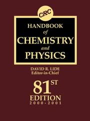 Cover of Handbook of Chemistry and Physics, 81st Edition by David R. Lide