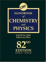 Cover of CRC Handbook of Chemistry and Physics, 82nd Edition by David R. Lide