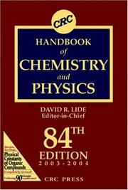 Cover of CRC Handbook of Chemistry and Physics, 84th Edition by David R. Lide