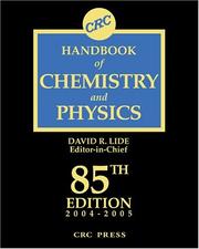 Cover of CRC Handbook Chemistry and Physics, 85th Edition by David R. Lide