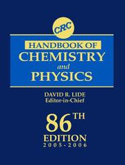 Cover of CRC Handbook of Chemistry and Physics, 86th Edition by David R. Lide