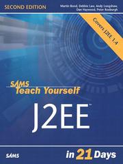 Front cover of Sams Teach Yourself J2EE in 21 Days by Martin Bond