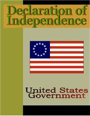 Cover of Declaration of Independence by United States