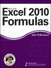 Cover of Excel 2010 Formulas by John Walkenbach