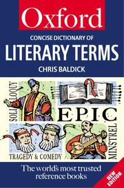Front cover of The Concise Oxford Dictionary of Literary Terms by Unknown