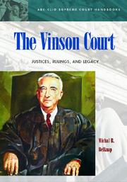 Front cover of The Vinson Court by Michal Belknap