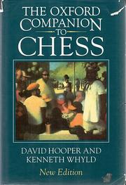 Front cover of The Oxford companion to chess by David Hooper