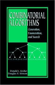 Cover of Combinatorial algorithms by Donald L. Kreher