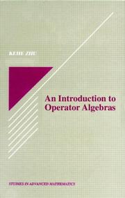 Cover of An introduction to operator algebras by Kehe Zhu