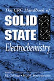 Front cover of The CRC handbook of solid state electrochemistry by P. J. Gellings
