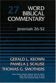 Front cover of Jeremiah 26-52 by Gerald Lynwood Keown