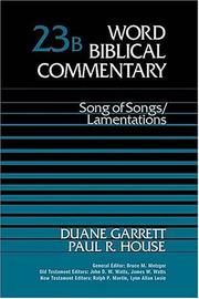 Front cover of Song of songs by Duane A. Garrett