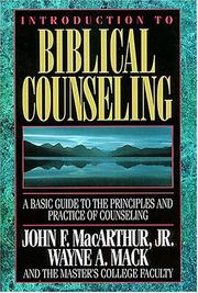 Front cover of Introduction to biblical counseling by John MacArthur