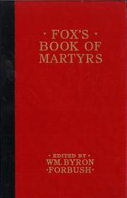 Front cover of Fox's book of martyrs by John Foxe
