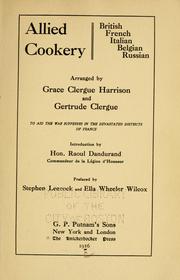 Front cover of Allied cookery by Harrison, Grace Clergue Mrs.