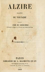 Cover of Alzire by Voltaire