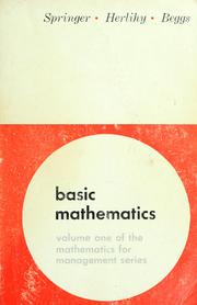Cover of Basic mathematics by Clifford Harry Springer