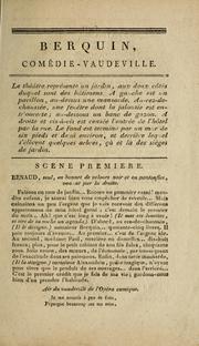 Front cover of Berquin, ou, L'ami des enfans by Jean Nicolas Bouilly