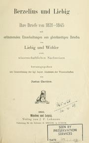 Cover of Berzelius und Liebig by Jöns Jacob Berzelius