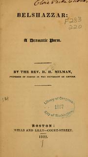 Cover of Beshazzar by Henry Hart Milman
