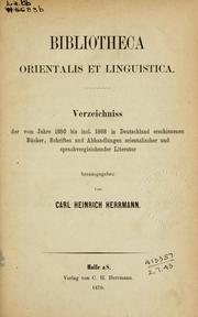 Cover of Bibliotheca orientalis et linguistica by Carl Heinrich Herrmann