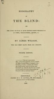 Front cover of Biography of the blind by Wilson, James