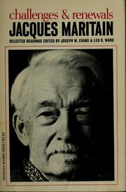 Cover of Challenges and renewals by Jacques Maritain