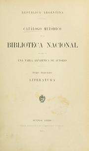 Front cover of Catálogo metódico de la Biblioteca Nacional by Biblioteca Nacional (Argentina)