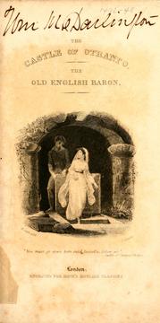 Front cover of The Castle of Otranto by Horace Walpole