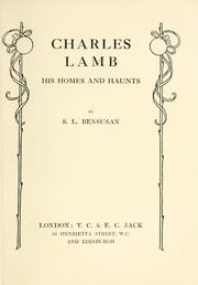 Cover of Charles Lamb by S. L. Bensusan
