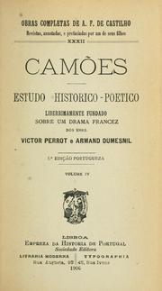 Front cover of Camões by Antonio Feliciano de Castilho