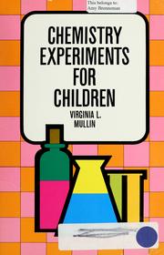 Front cover of Chemistry for children by Virginia L. Mullin