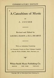 Front cover of A catechism of music by J. Jousse