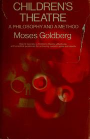 Cover of Children's theatre by Moses Goldberg