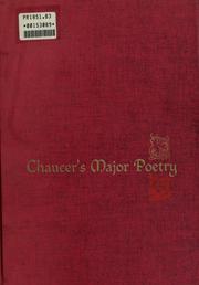 Front cover of Major poetry by Geoffrey Chaucer