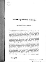 Cover of Voluntary public schools by Lawrence Baldwin