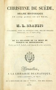 Cover of Christine de Suède, drame historique en cinq actes et en vers by Louis Brault