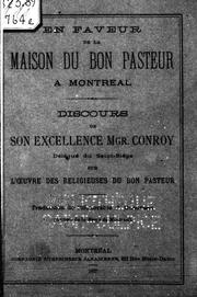 Front cover of En faveur de la maison du Bon Pasteur à Montréal by G. Conroy