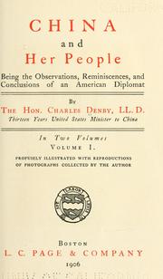 Front cover of China and her people by Denby, Charles